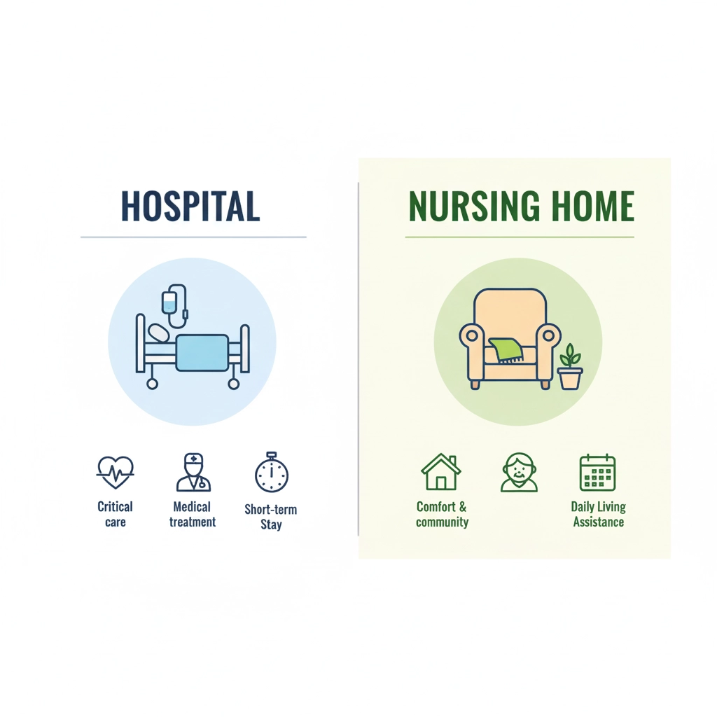 The Difference Between Hospital and Nursing Home