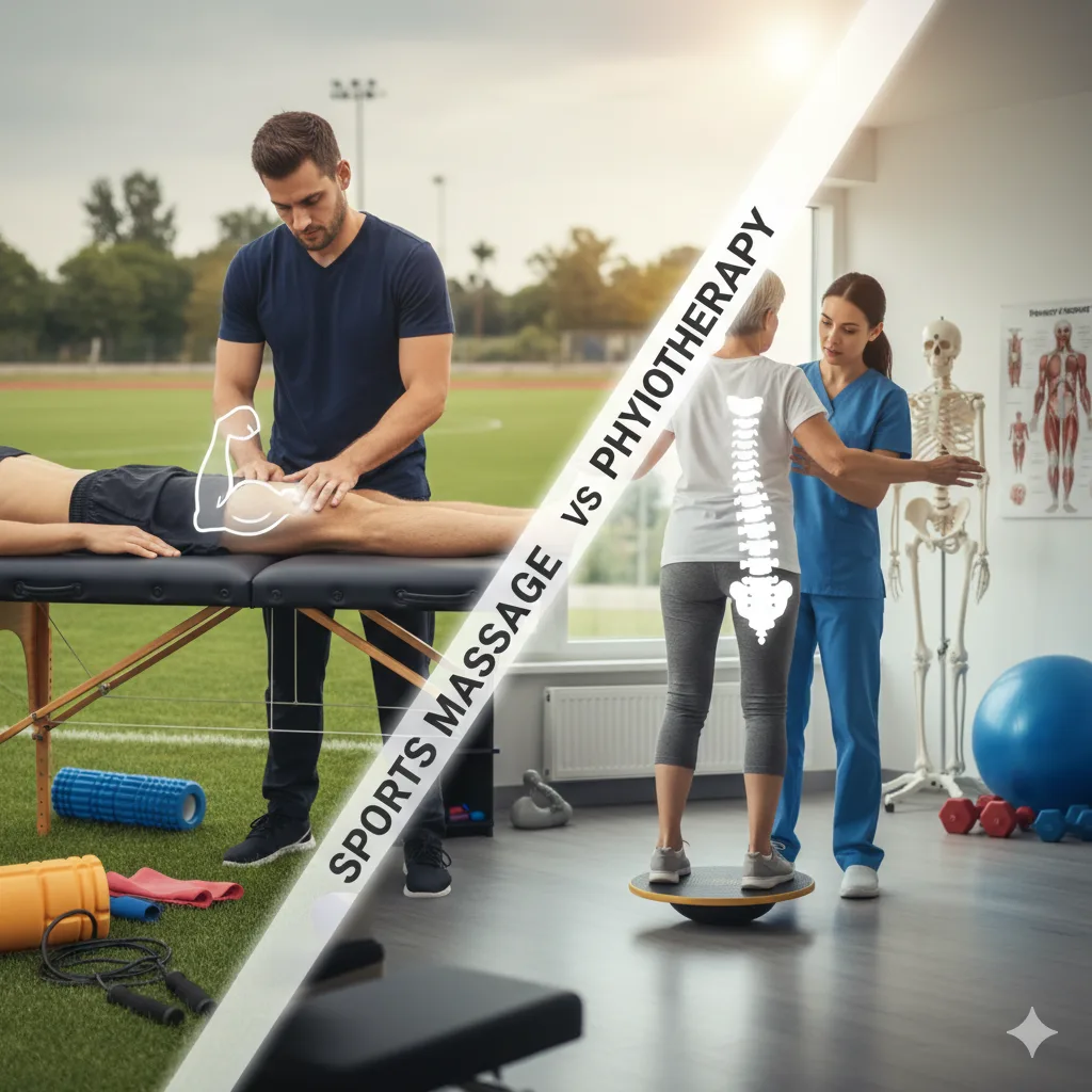 difference between sports massage and physiotherapy